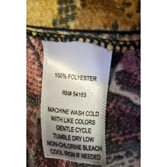 Marc New York Blouse Women's XL Snake Print Andrew Marc Dolman Sleeve Front Tie - Picture 8 of 9